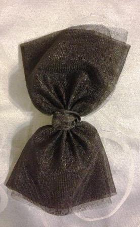 Extra large organza bow black