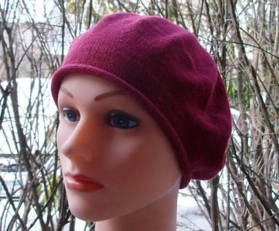 Cotton beret red medium