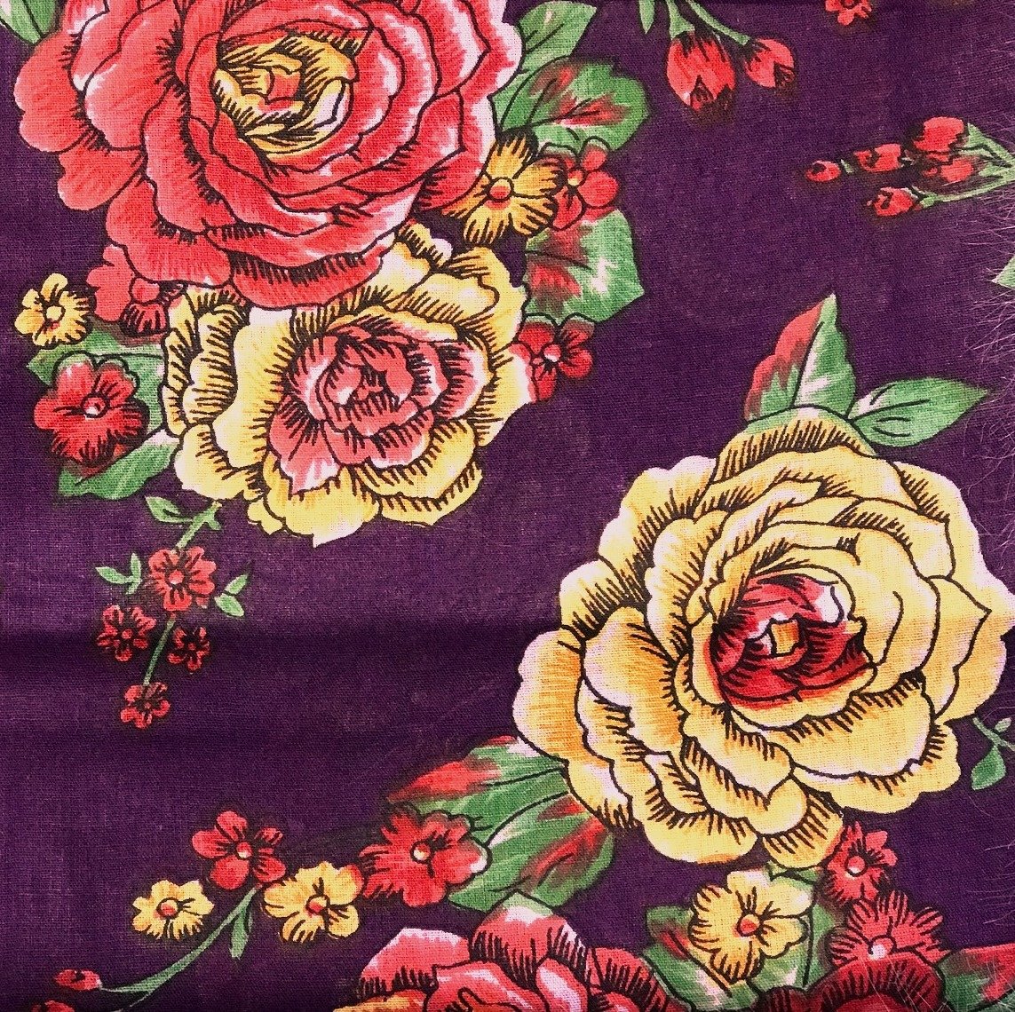 Purple floral tichel