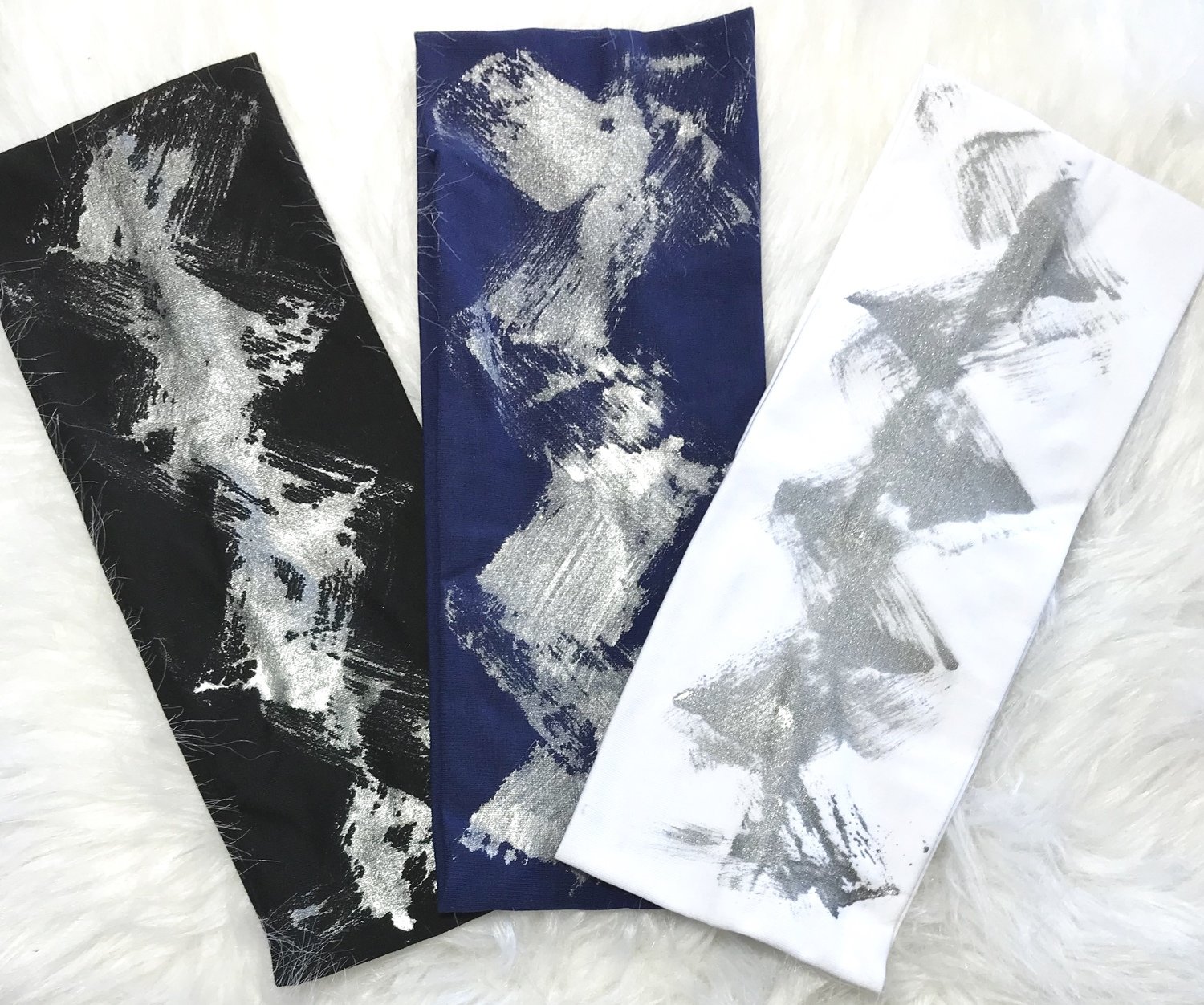 Flat painted fancy headbands
