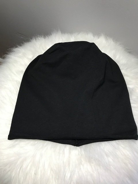 Roll bottom cotton beanies, choose: black