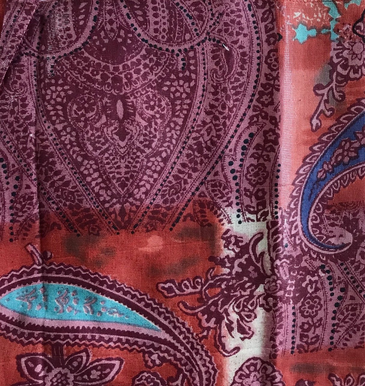 Light orange red Shimmer Tichel
