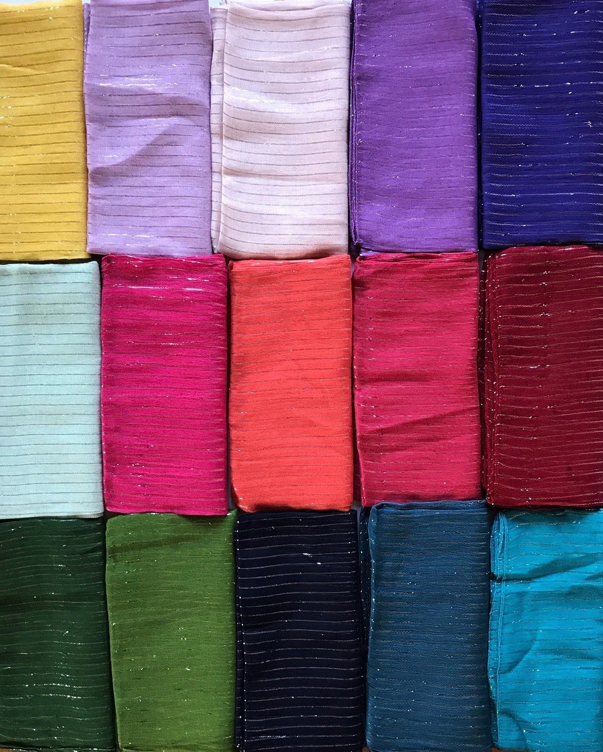 Lot of 5 Lurex Tichels (surprise colors)