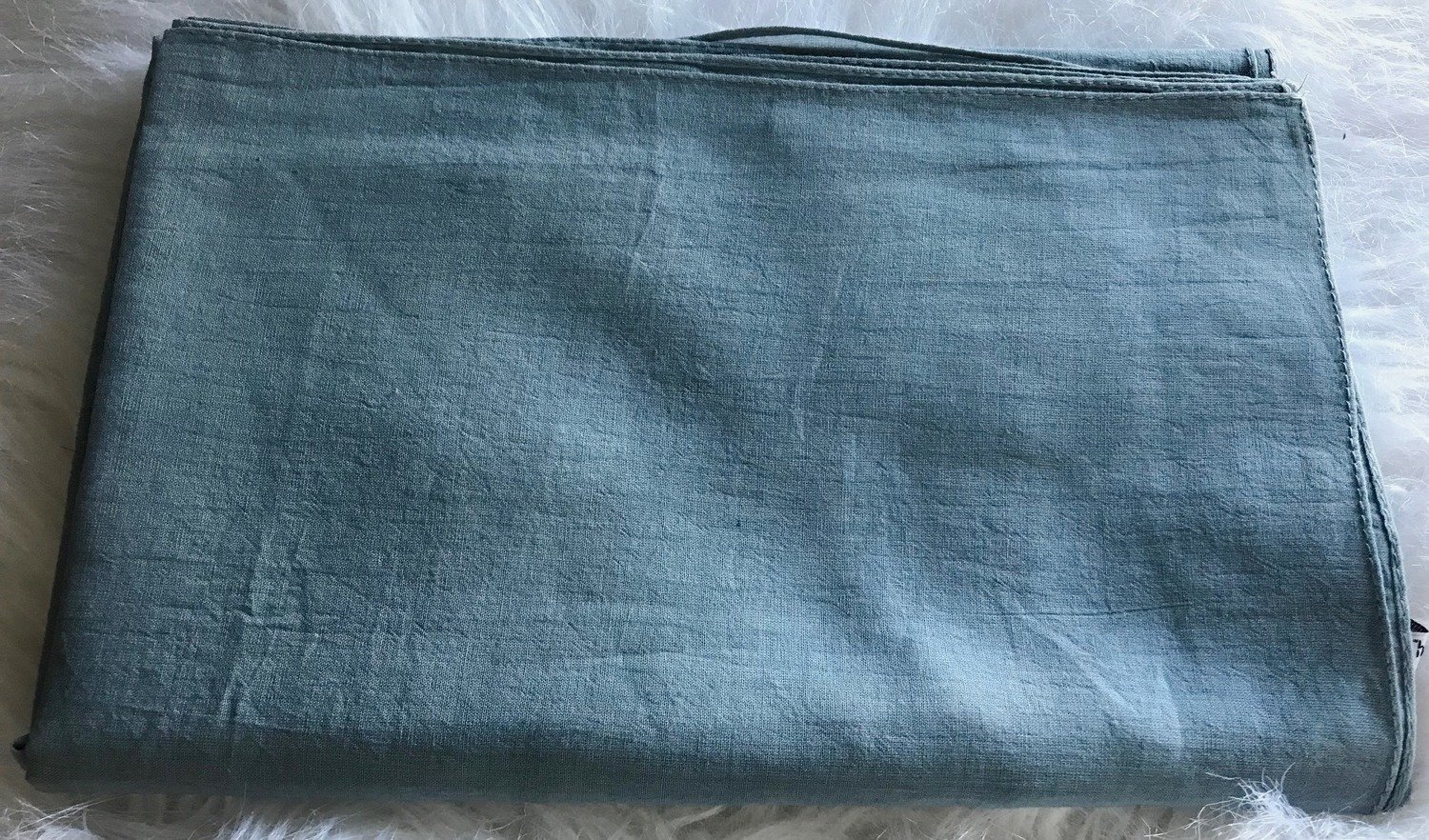 Medium gray solid color cotton tichel headscarve
