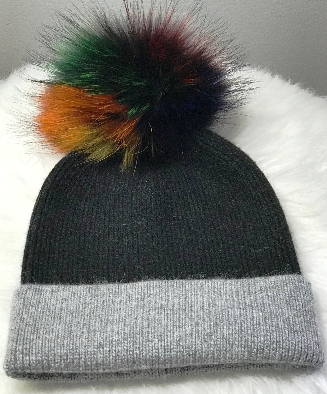 Black foldover hat