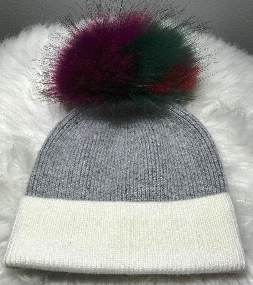 Gray foldover hat
