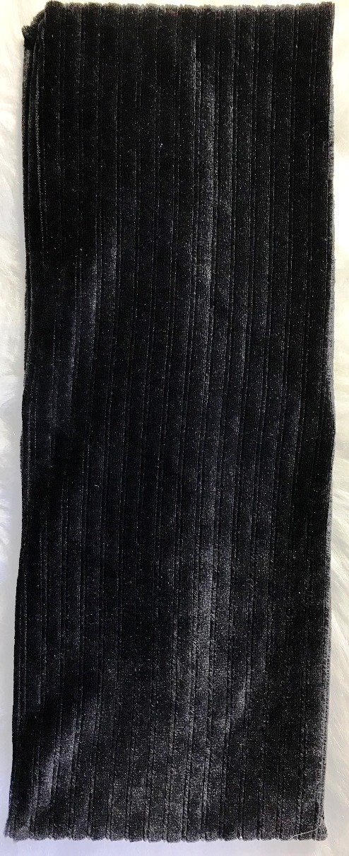 Velvet ribbed flat  headbands, choose: black