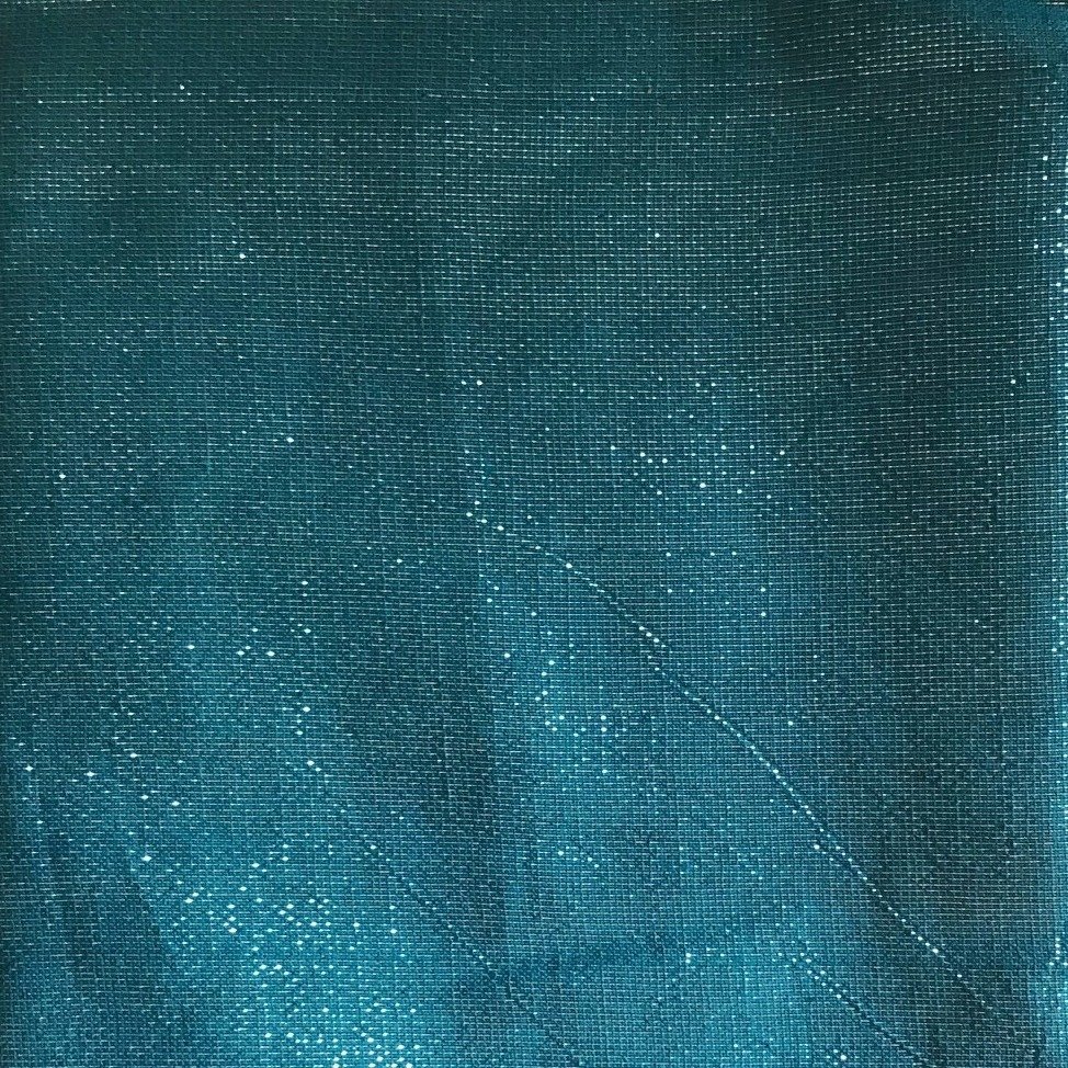 Teal blue solid shimmer tichel