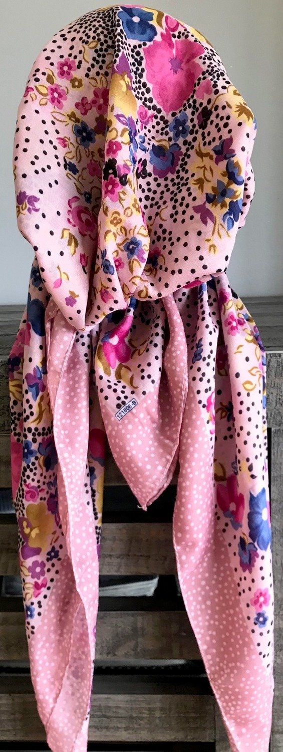 Light pink pretied Turkish Tichel w/band sewn in