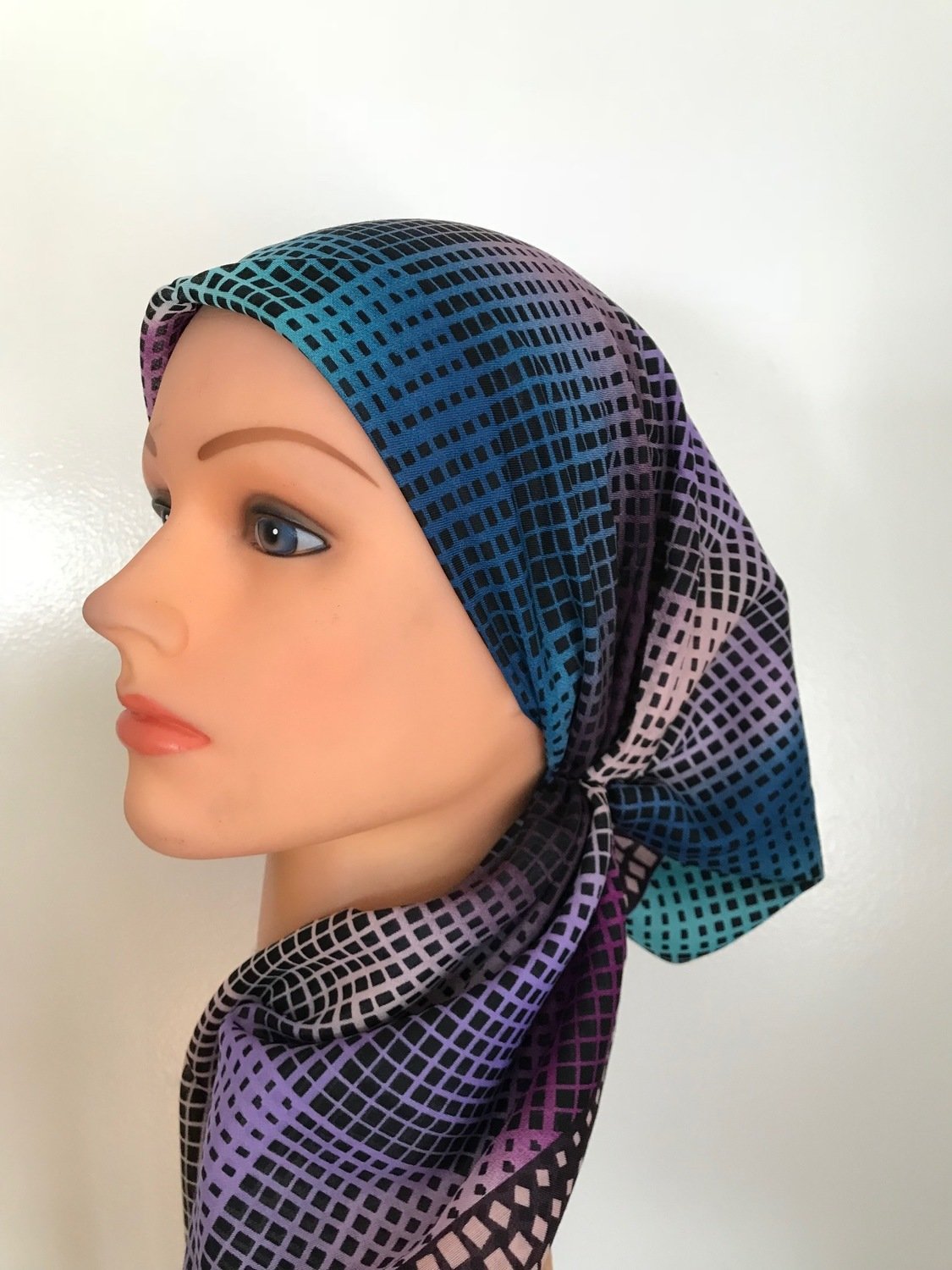 Eggplant pretied Turkish Tichel