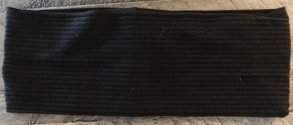 Ribbed (horizontal) flat headbands, choose: black (wide)