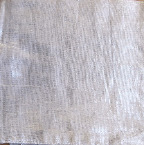 Shimmering solid tichel  white