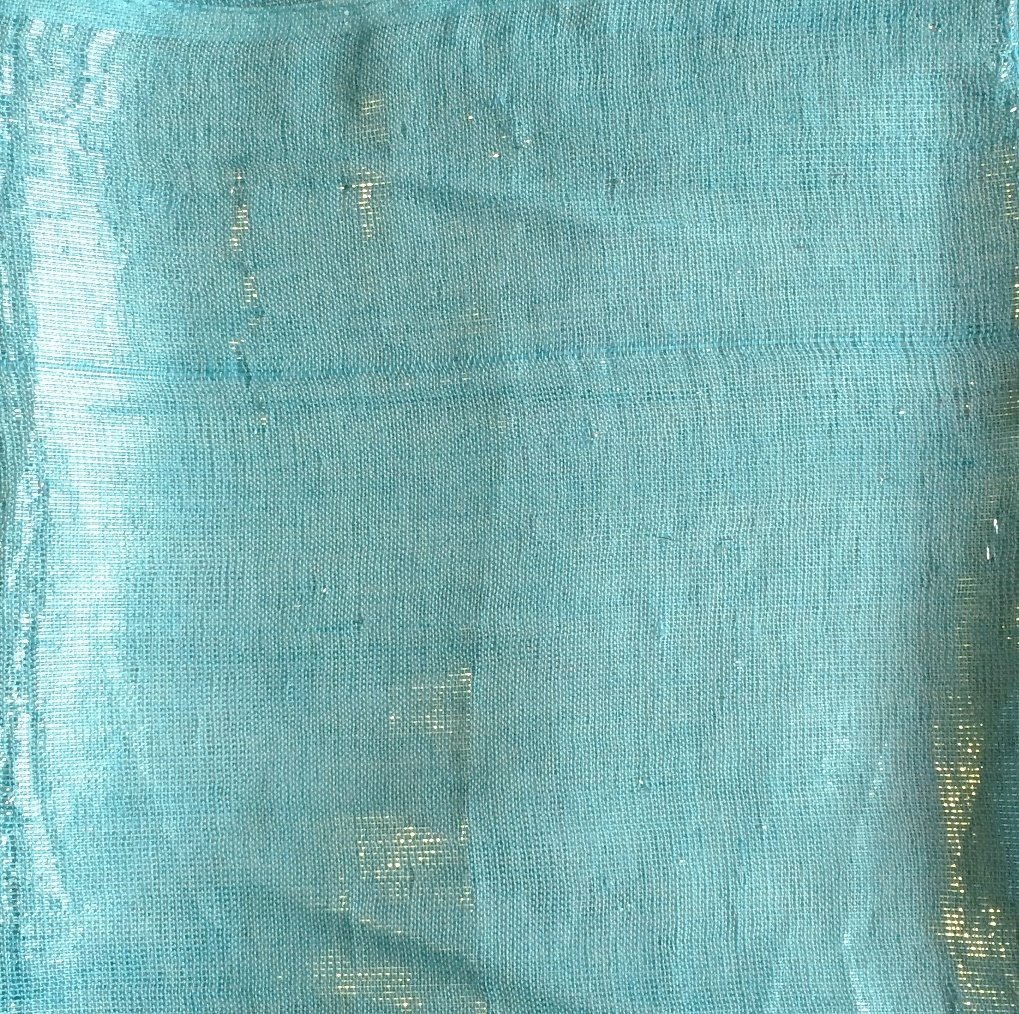 light aqua blue solid shimmer tichel