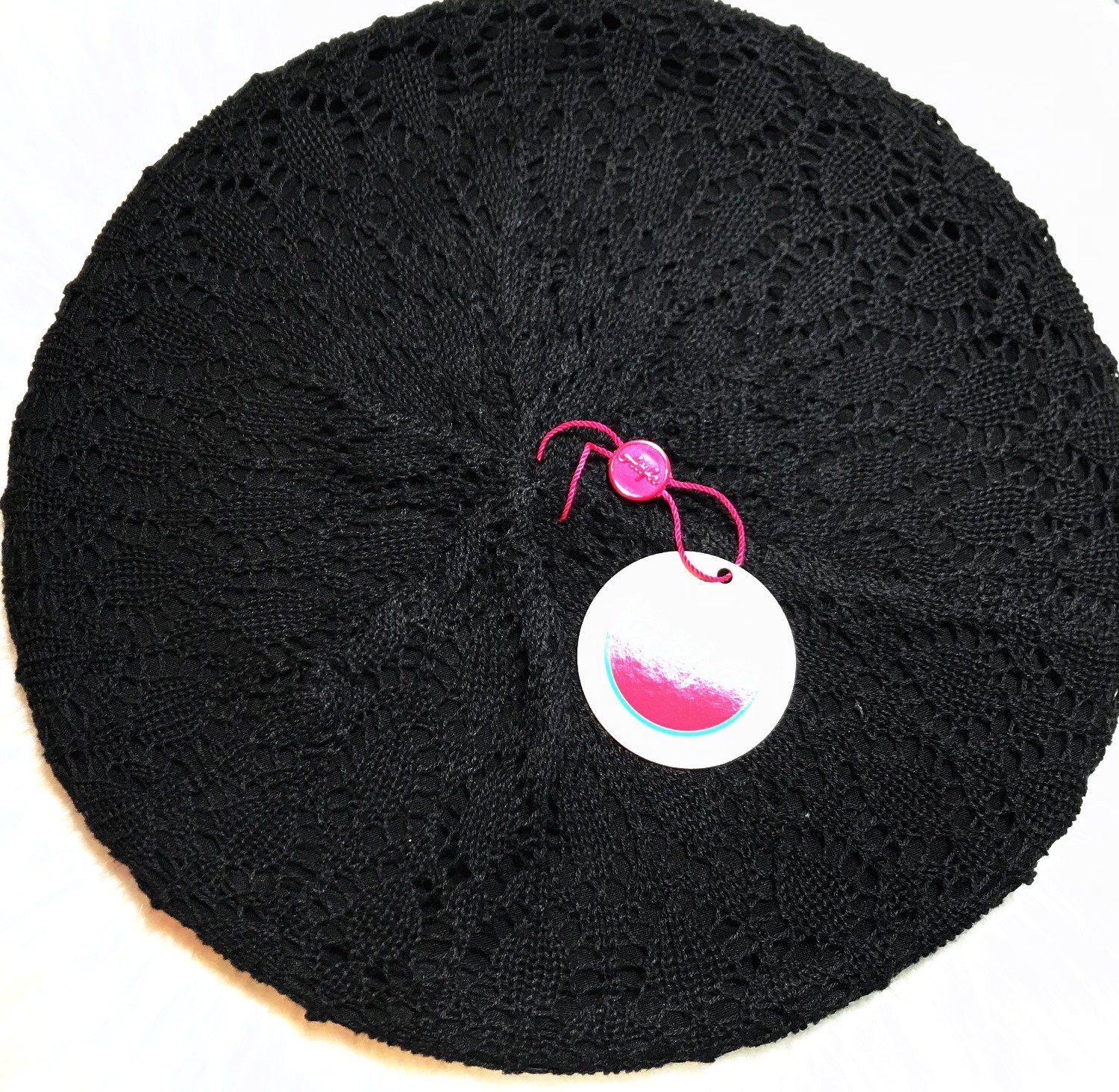 Black Lined Beret Snood