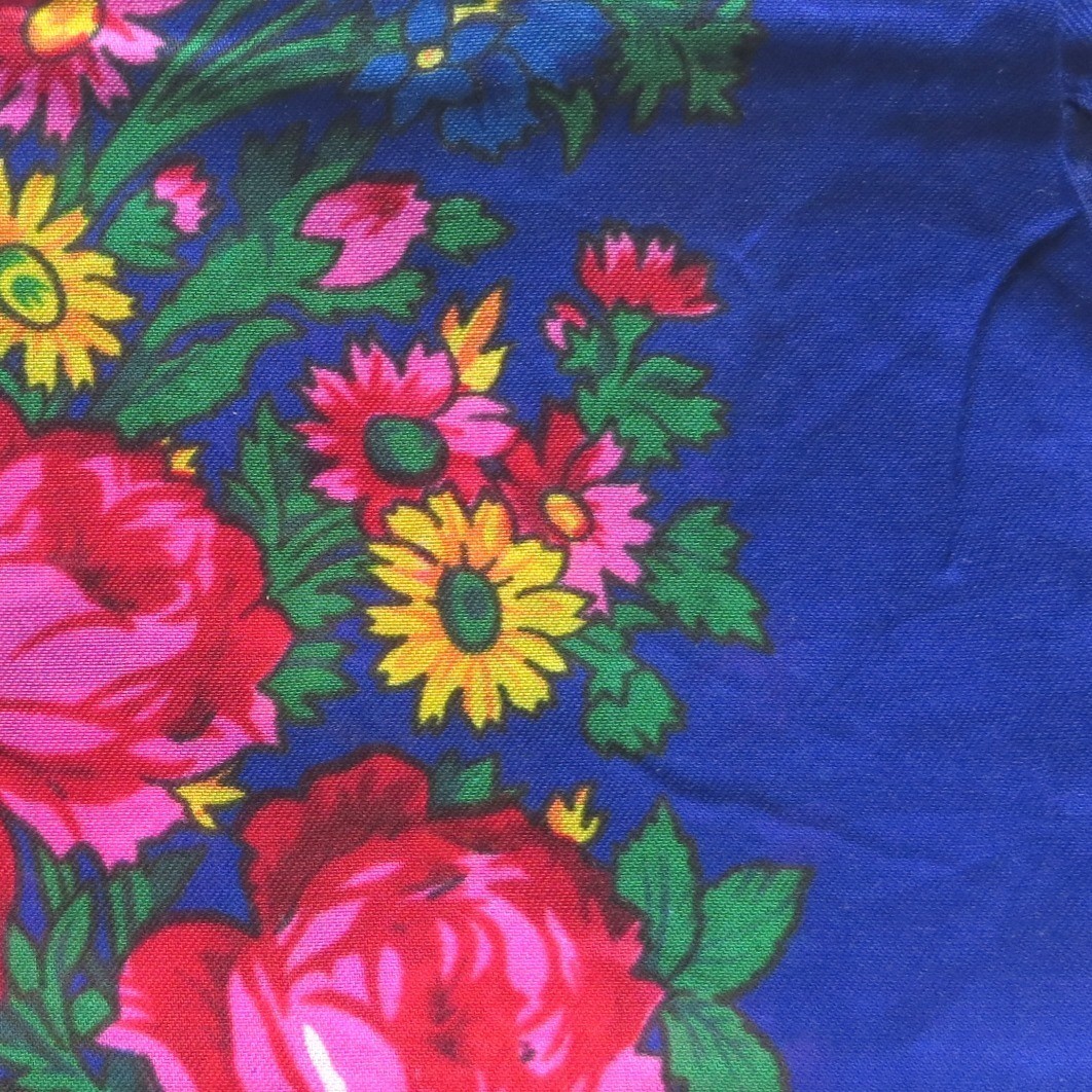Vintage tichel Purplish blue