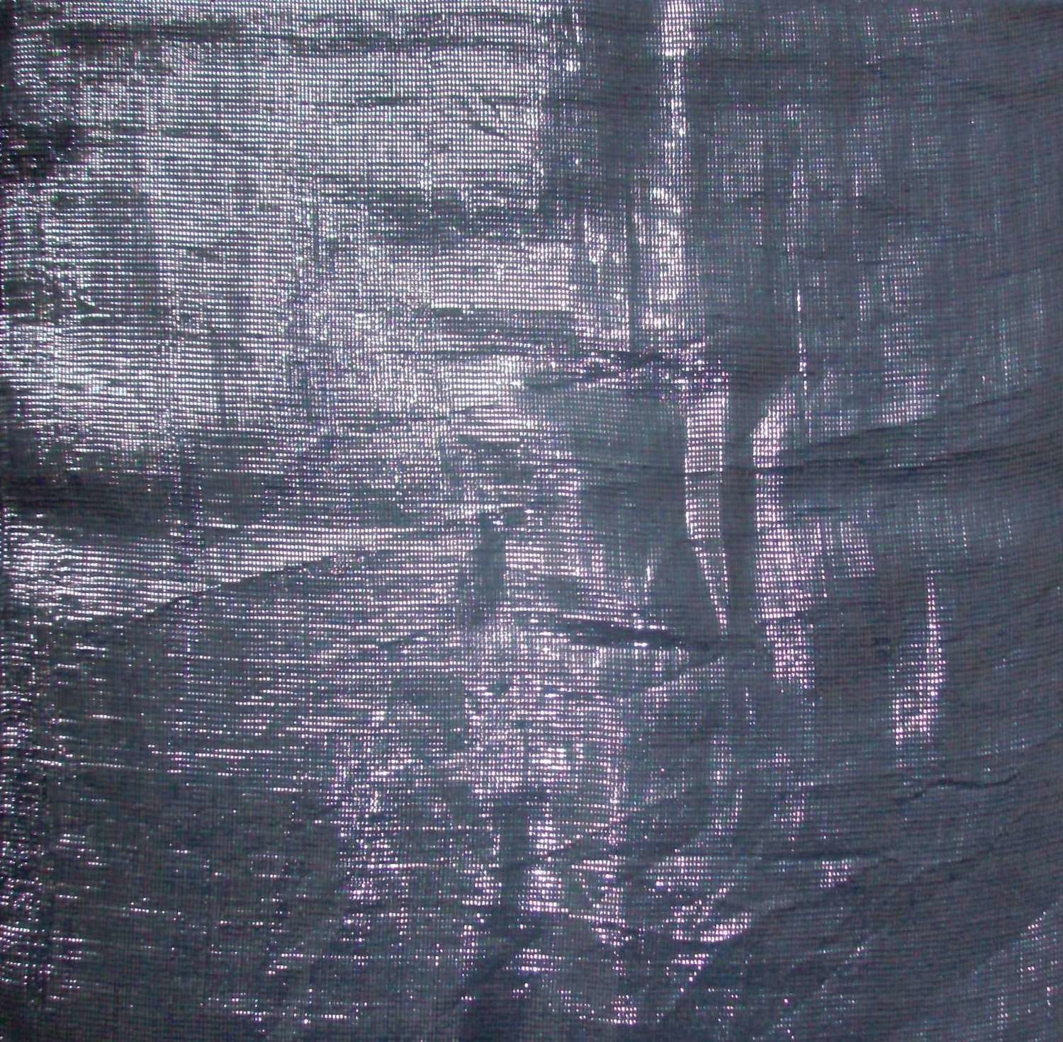 Shimmering solid tichel  navy blue
