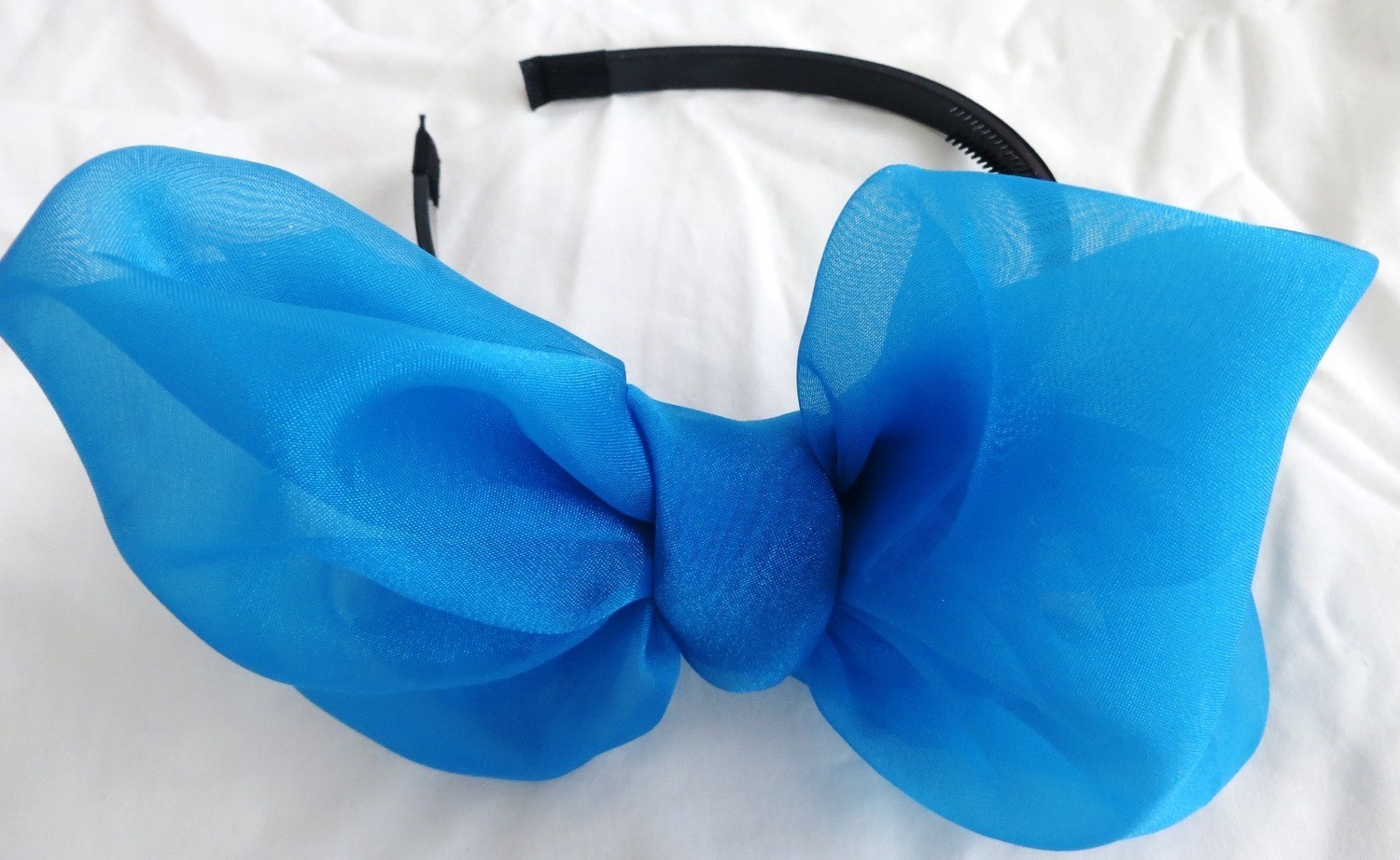 Blue Spring bow headband