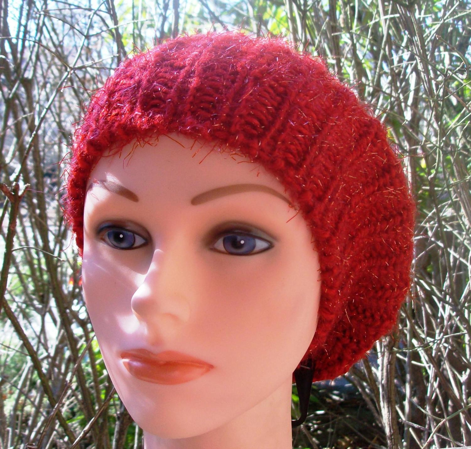 Shimmer beret red