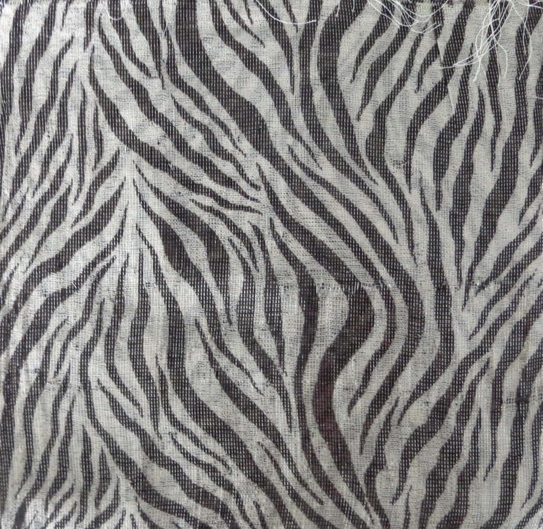 Black and white rectangular head scarve/tichel