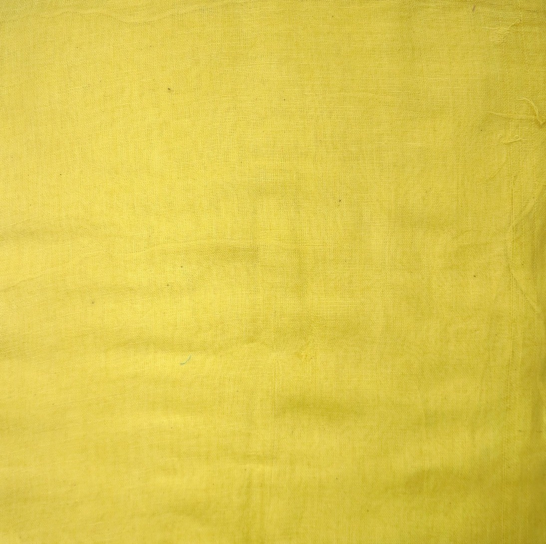 Dull yellow solid color cotton tichel headscarve