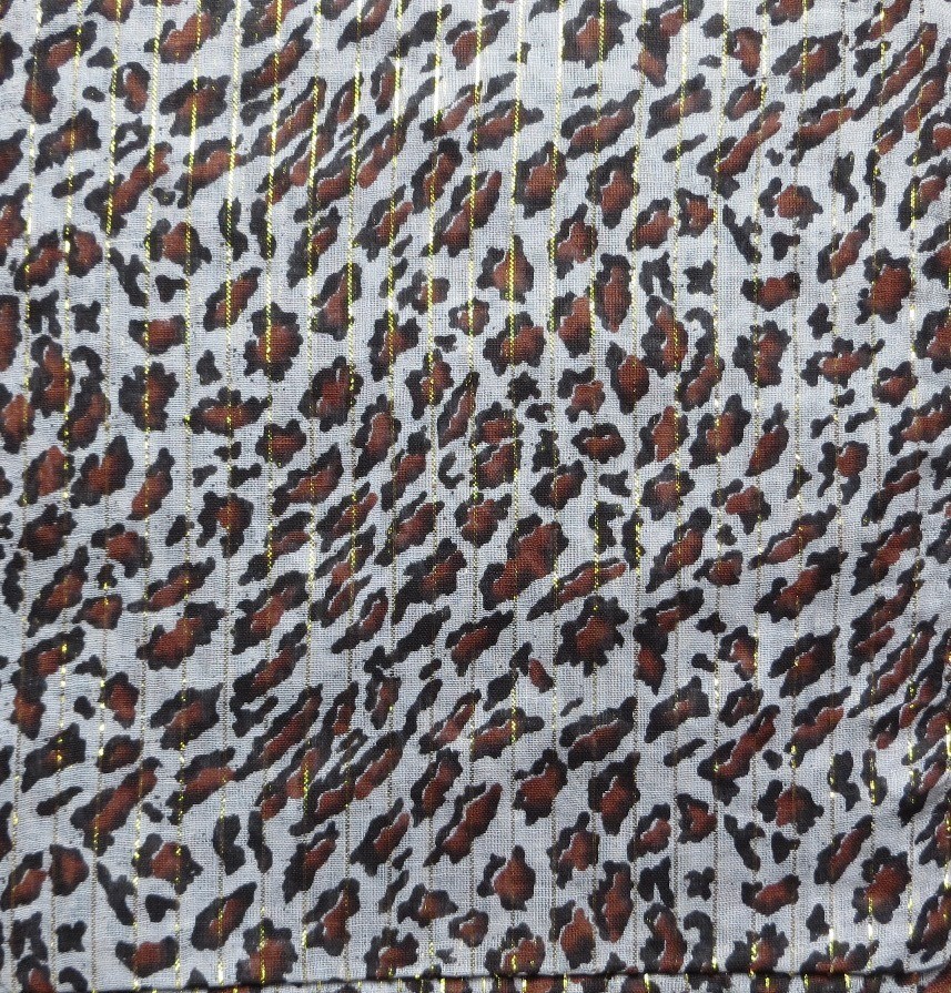 Fancy cotton leopard animal print tichel