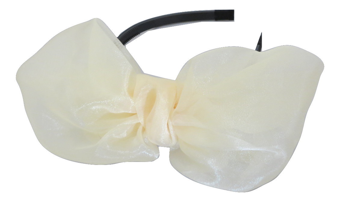 Off white Spring bow headband