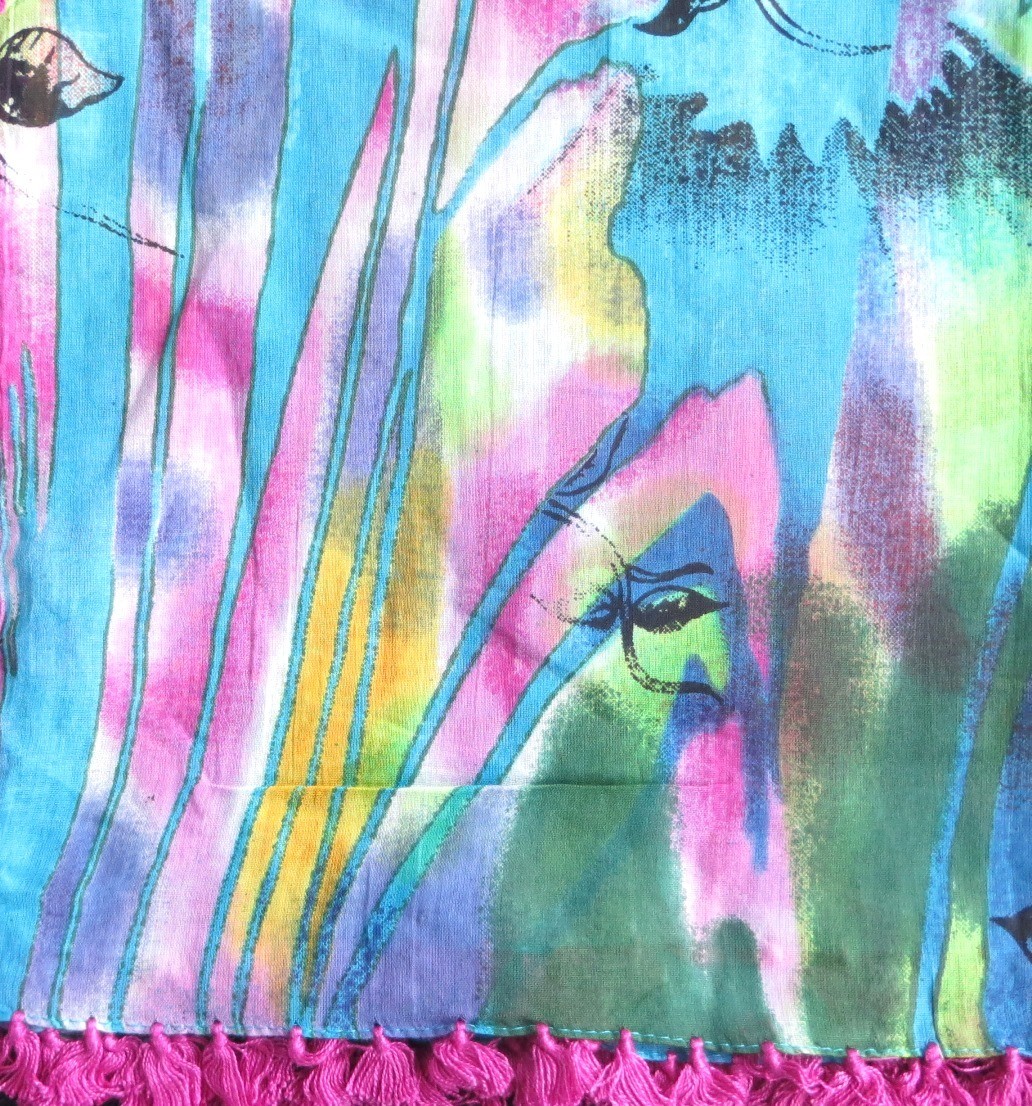 Beautiful blue and more colors extra fancy tichel
