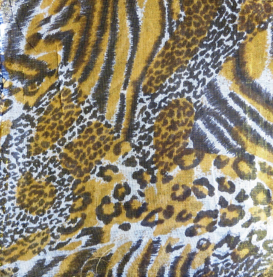 Gold and more animal print shimmering tichel