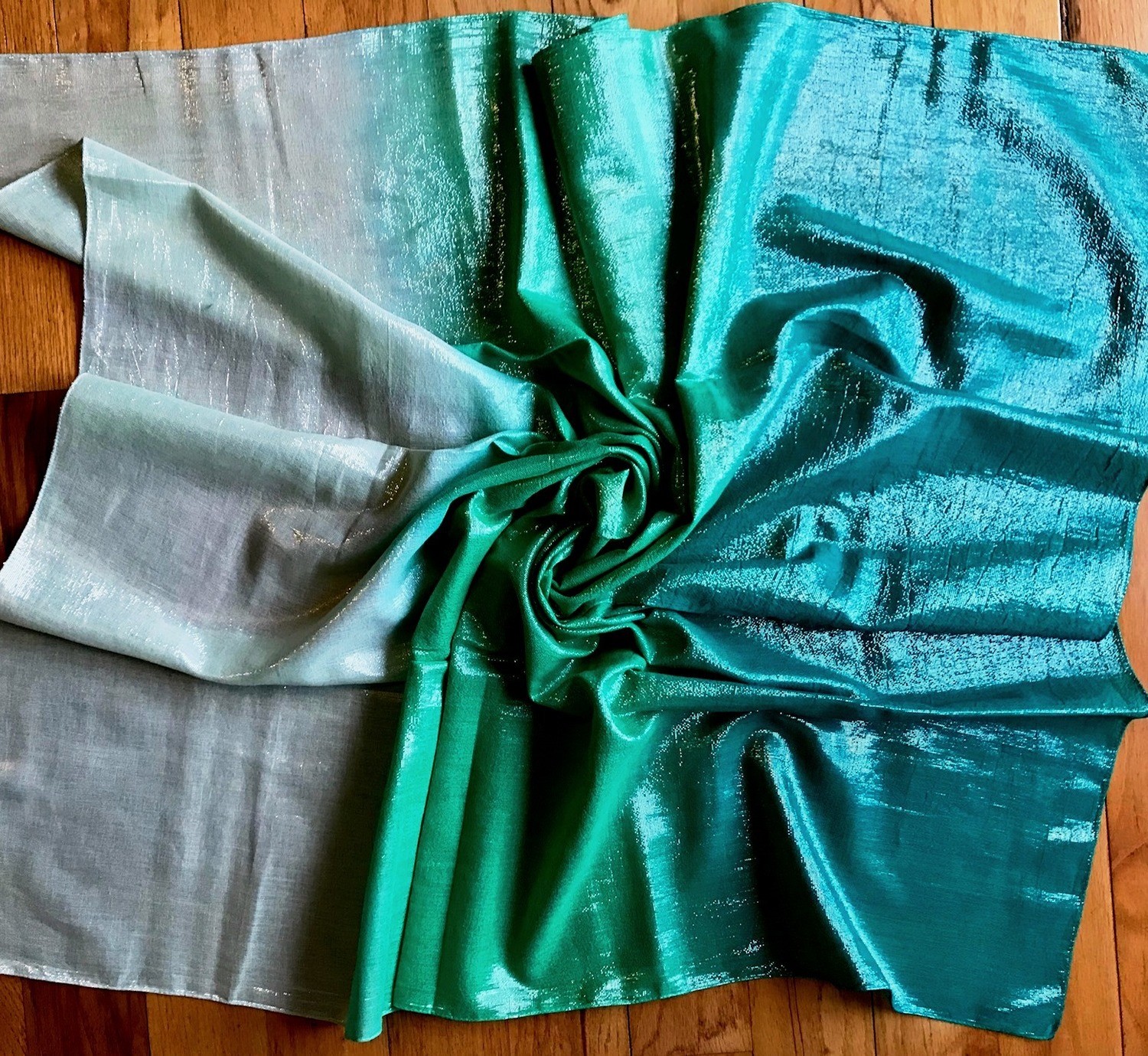 Green shaded Ombre&#39; Shimmer Tichel