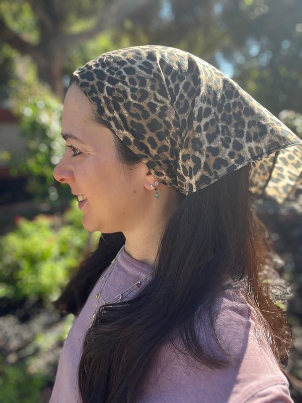 Patterned Small square cotton tichel bandanas