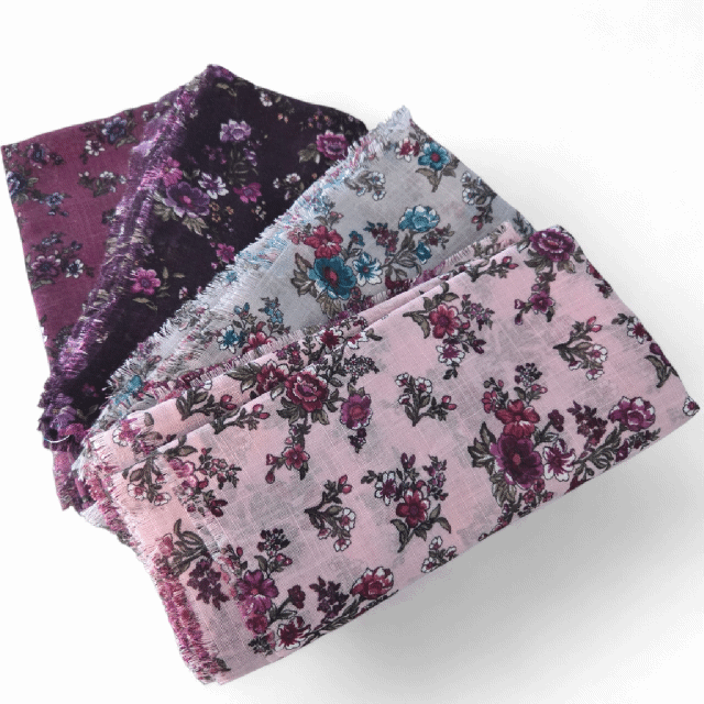 Soft fringes - So Many Flowers - Square Tichels