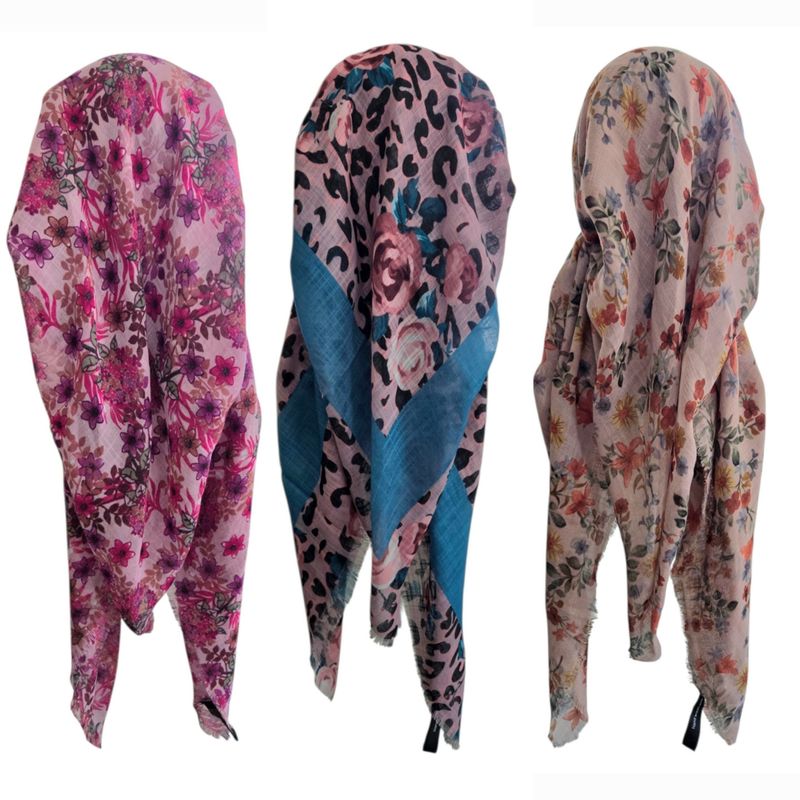 Asst. florals - patterned - long kerchief back preties (BBS)