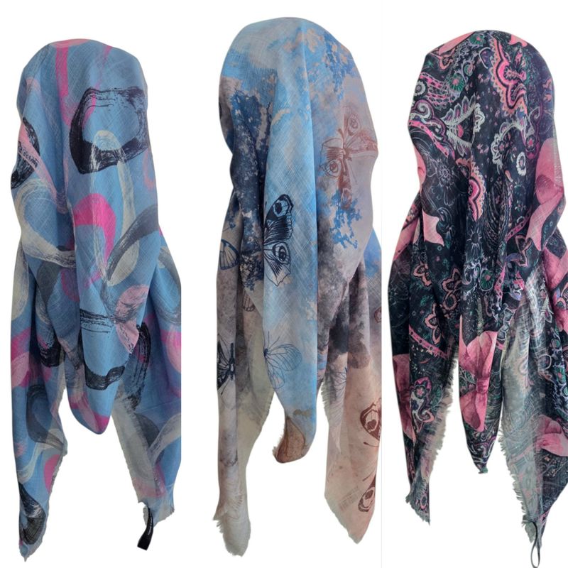 Asst. patterned - long kerchief back preties (BBS)