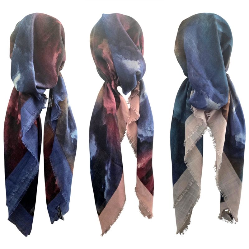 Tie dyed - soft fringes pretied tichels