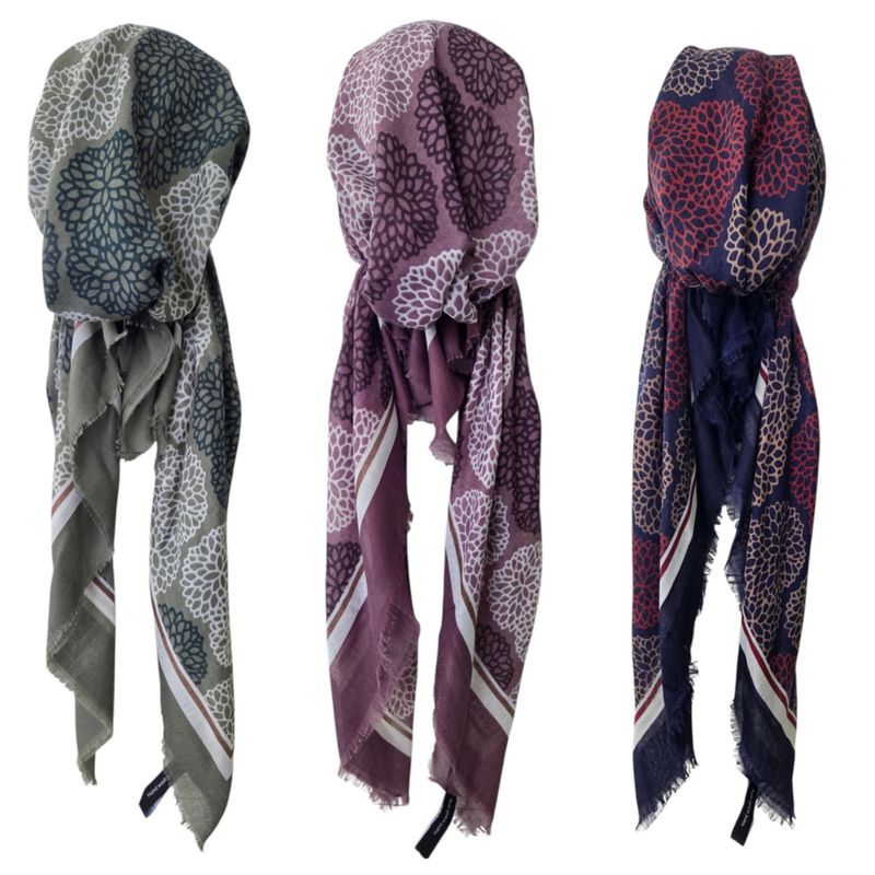 Seasonally colored - thinner soft fringe pretied tichels