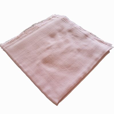 Solid soft fringed tichel - blush