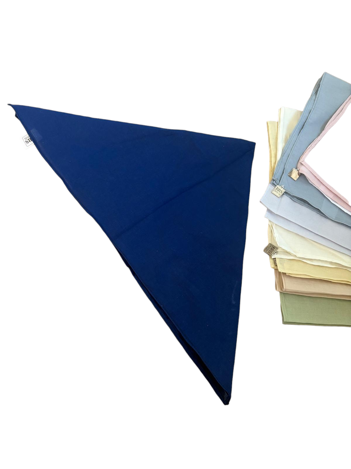 Navy/blue small square tichel - bandana