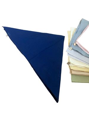 Navy/blue small square tichel - bandana