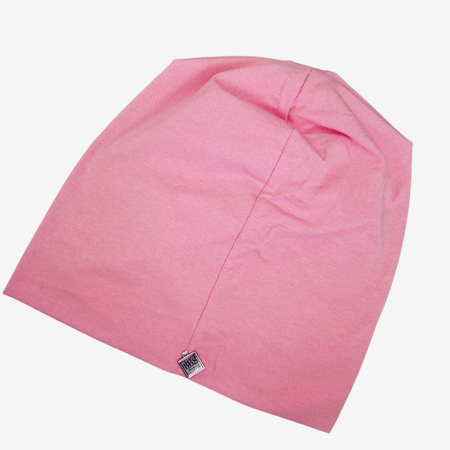 Light bubble gum pink thin cotton beanie