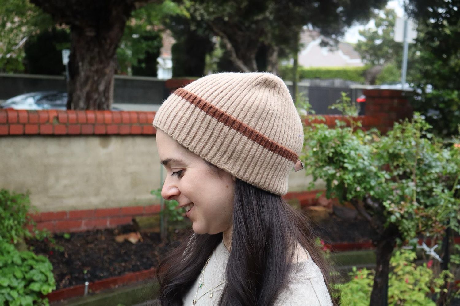 Stripe fold-over Hats