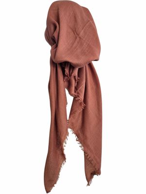 Light copper solid  - soft fringes pretied tichel