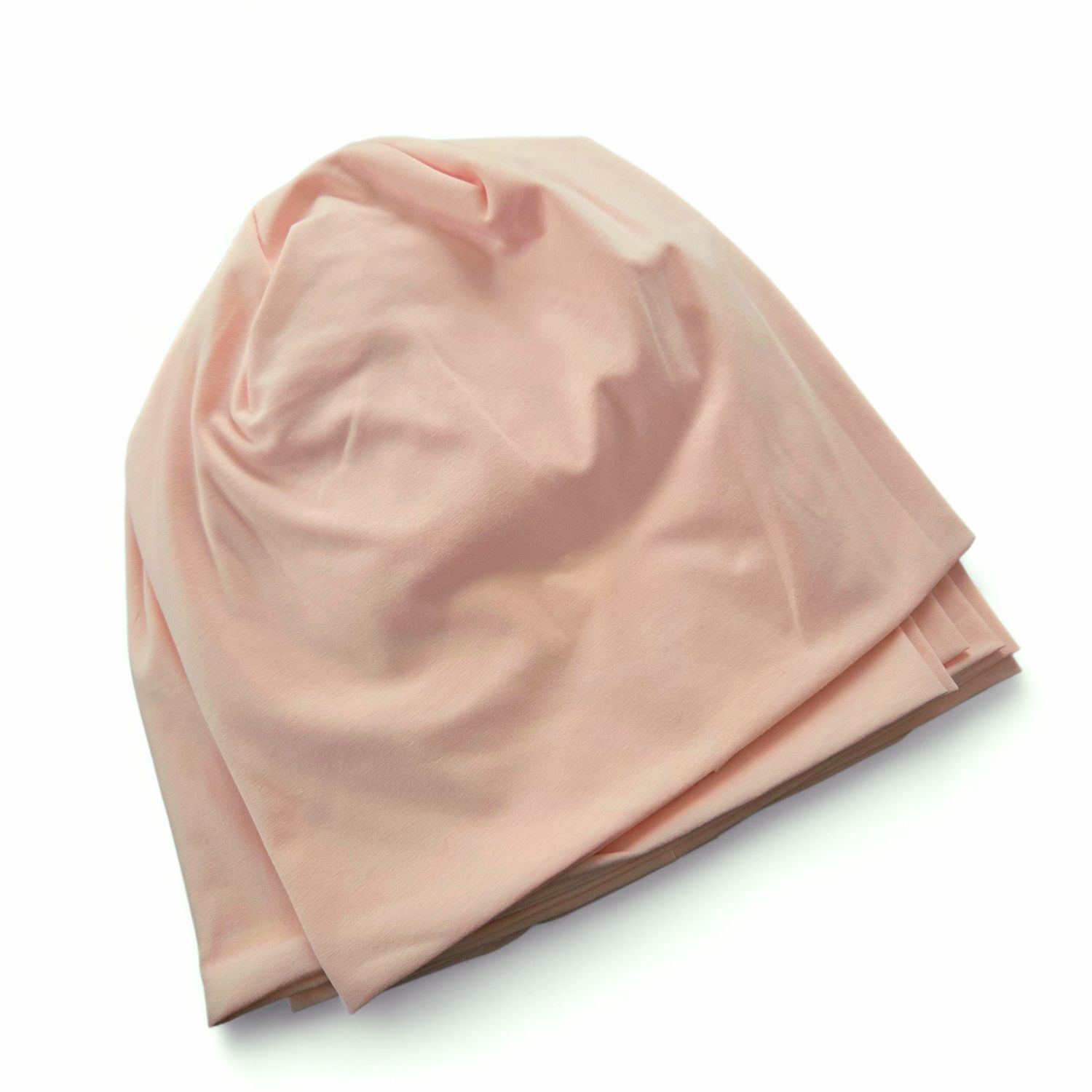 Light peachy pink  thin cotton beanie