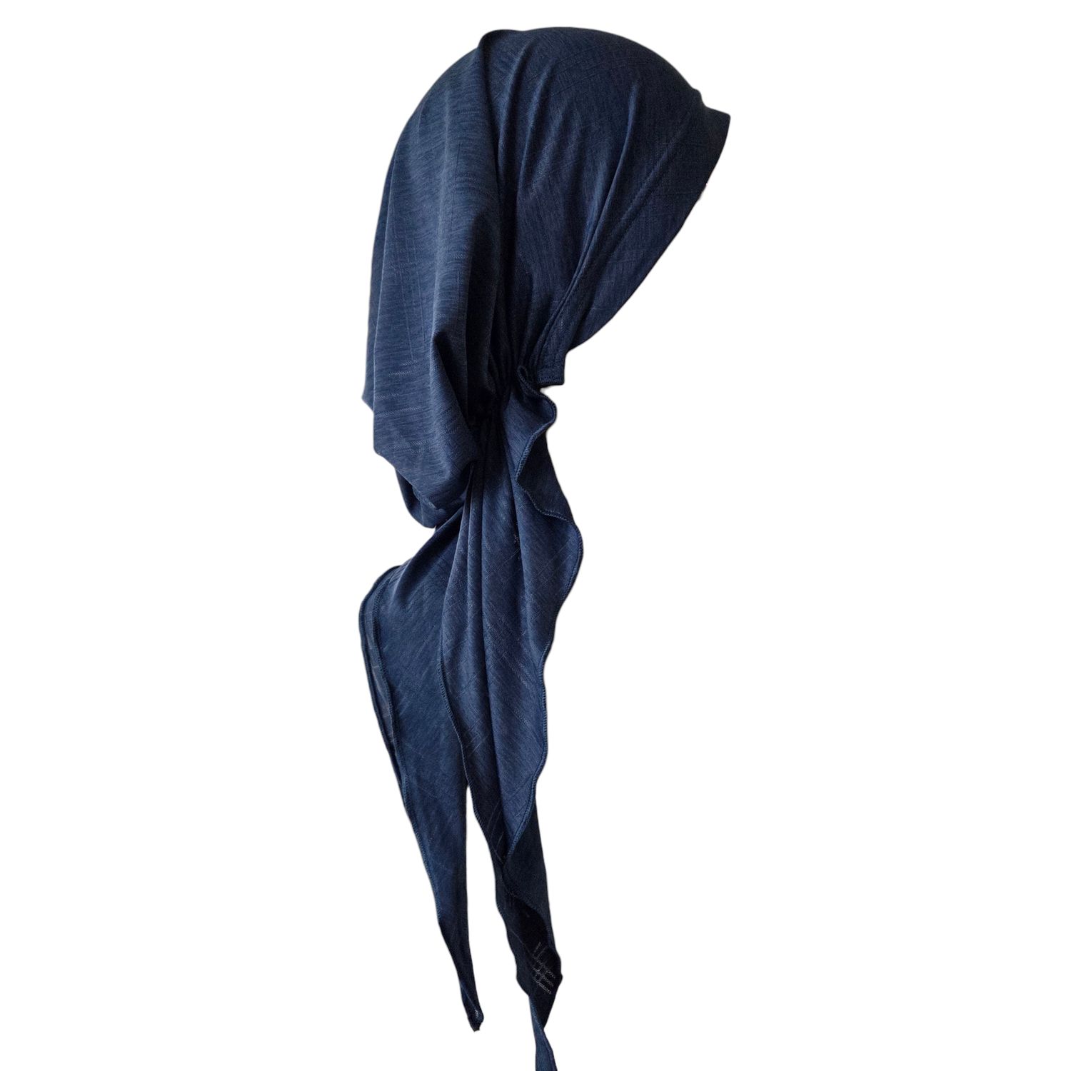 Denim blue - Dri-Fit pretied tichel w/band sewn in