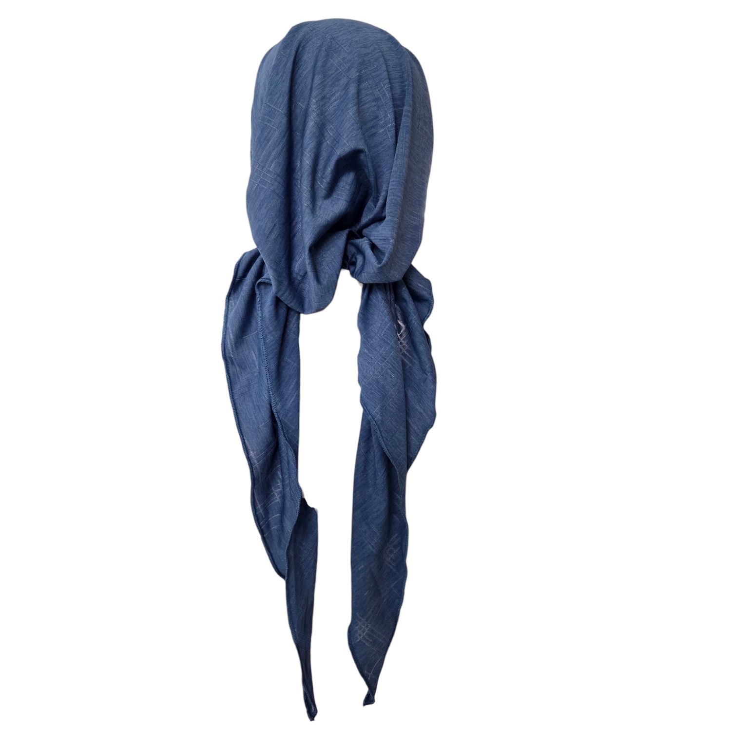 Denim blue - Dri-Fit pretied tichel w/band sewn in