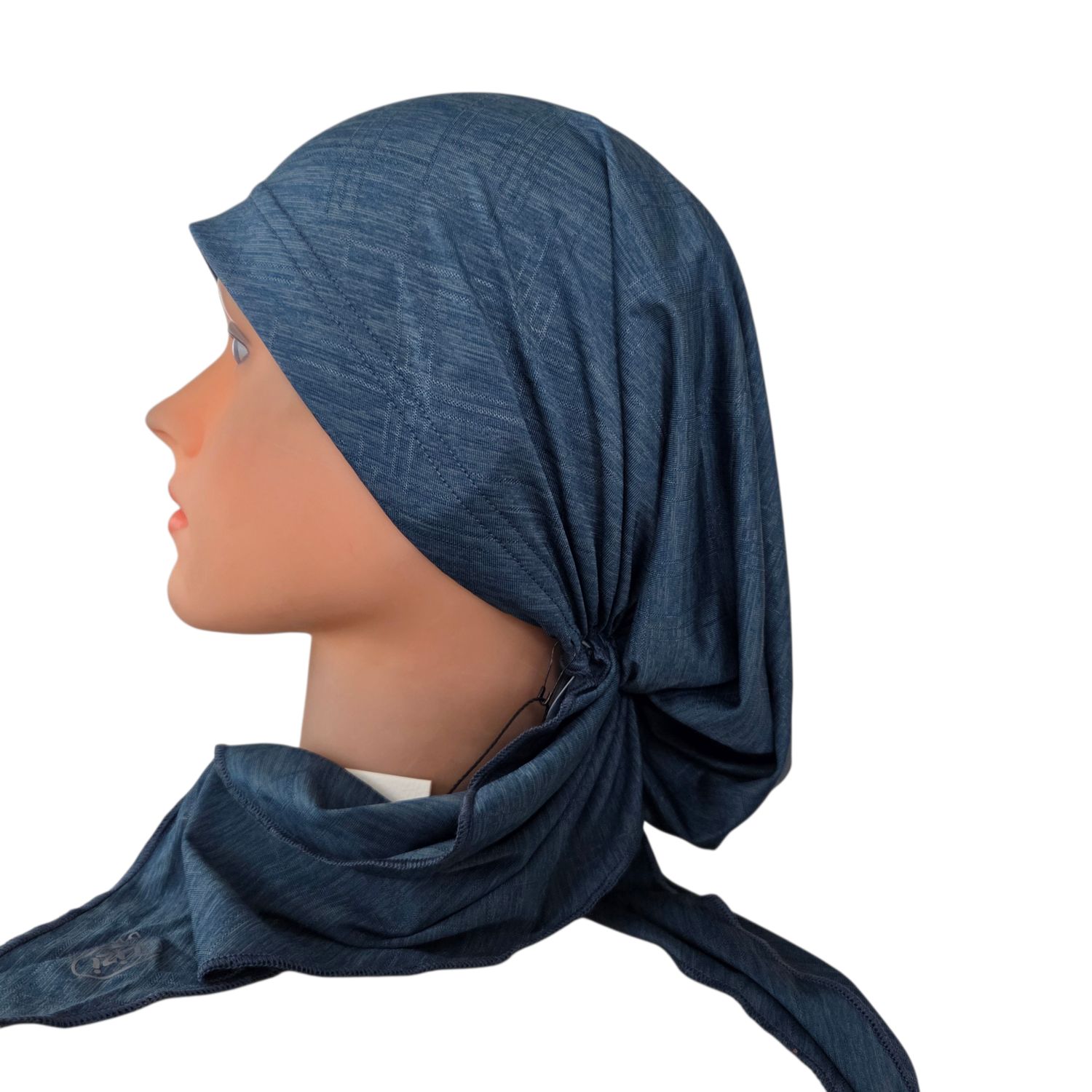 Teal - Dri-Fit pretied tichel w/band sewn in