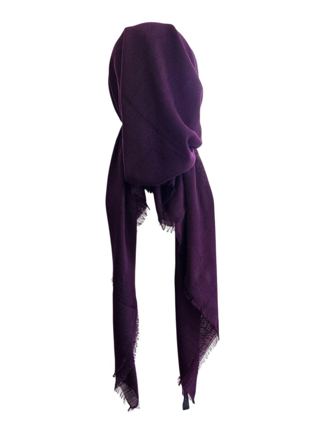 Eggplant - soft fringes pretied tichel