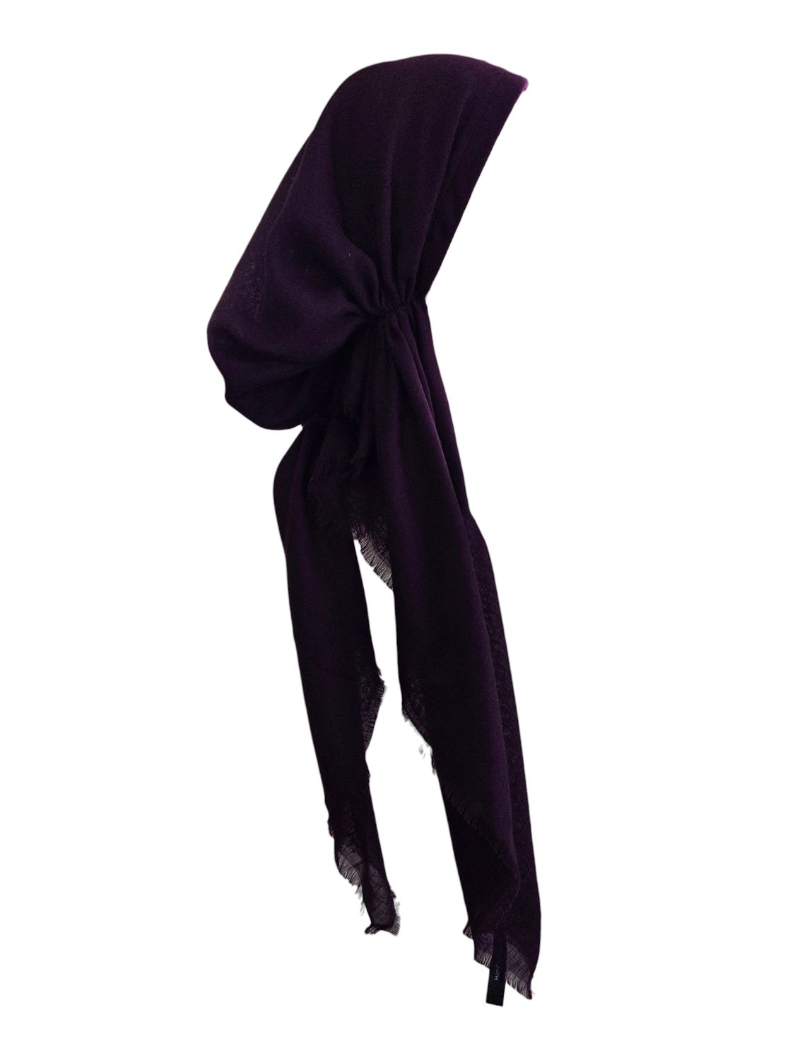 Eggplant - soft fringes pretied tichel