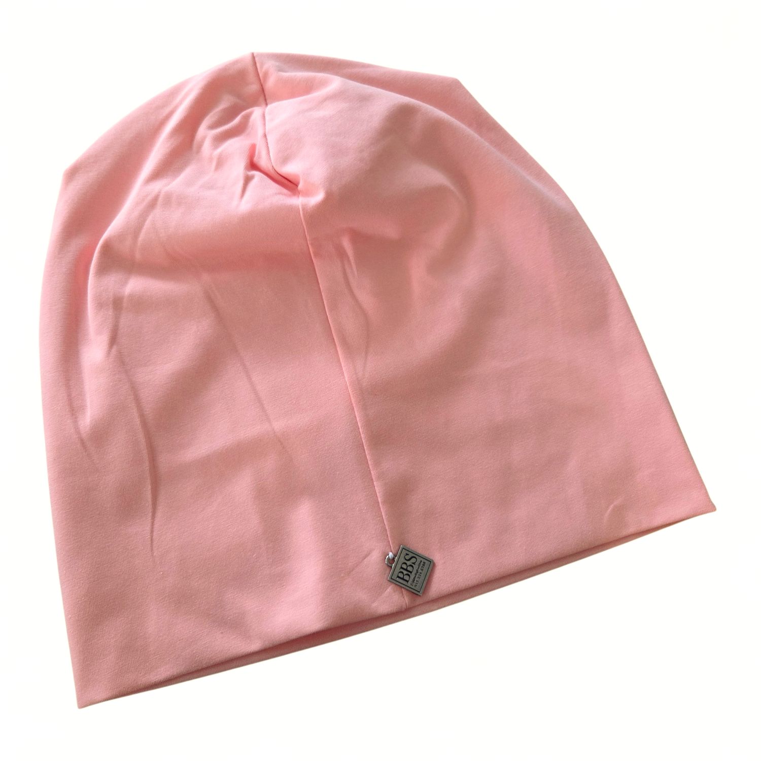 Peachy pink thin cotton beanie