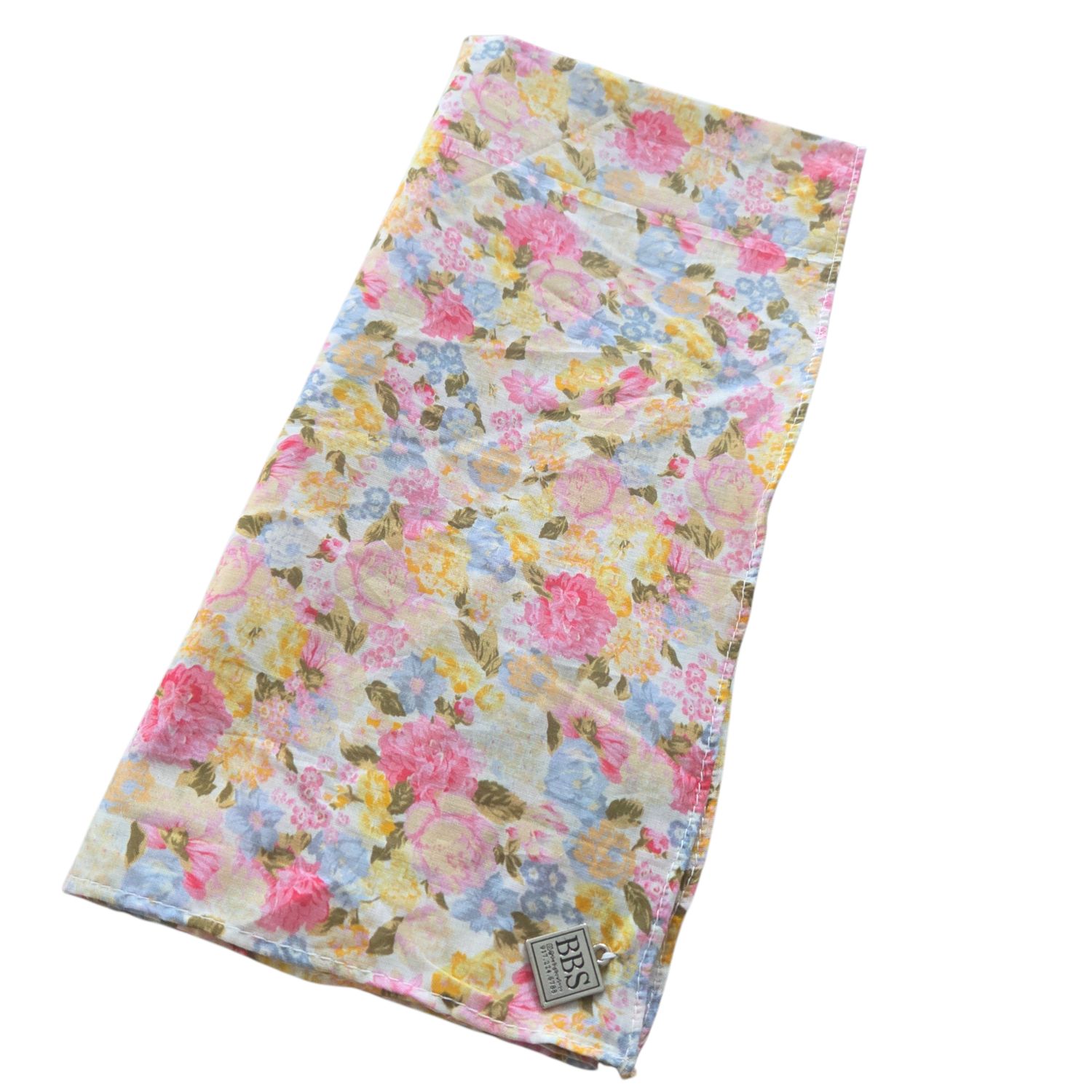 Spring floral patterned small square tichel - bandana