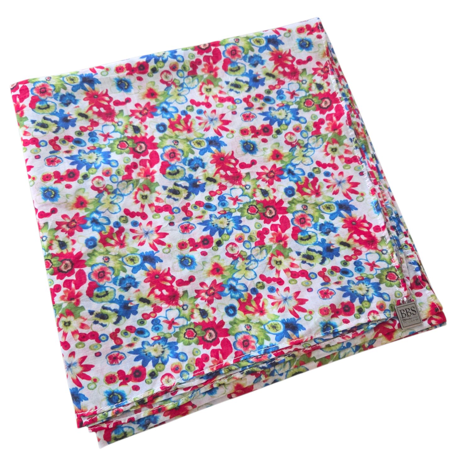 Thin cotton tichel - mini floral